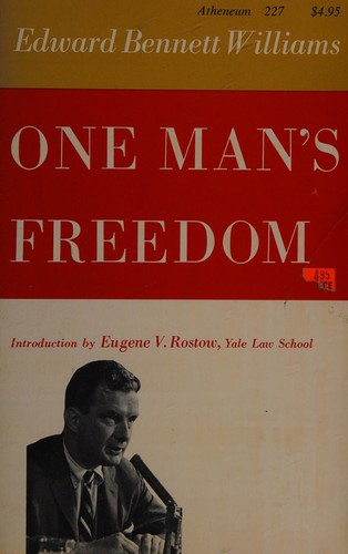 Cover of One man's freedom