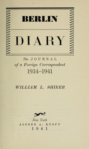 Cover of Berlin diary