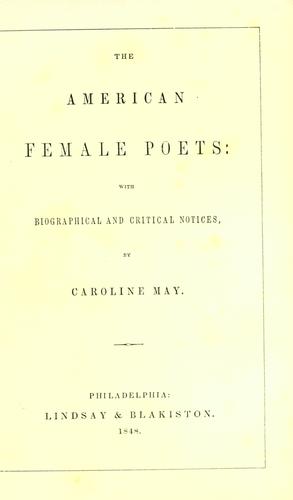 Cover of The American female poets