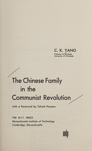 Cover of The Chinese family in the communist revolution