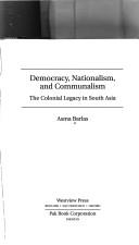 Cover of Democracy, nationalism, and communalism