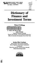 Cover of Dictionary of finance and investment terms