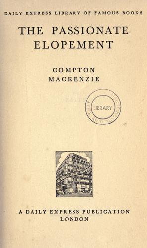 Cover of The passionate elopement