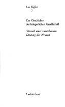 Cover of Zur Geschichte der bürgerlichen Gesellschaft