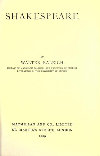 Cover of Shakespeare