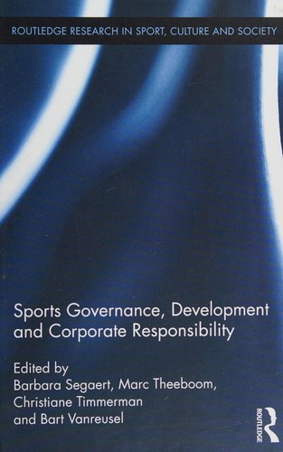 Cover of Sports governance, development and corporate responsibility