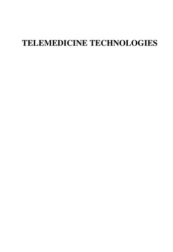 Cover of Telemedicine technologies