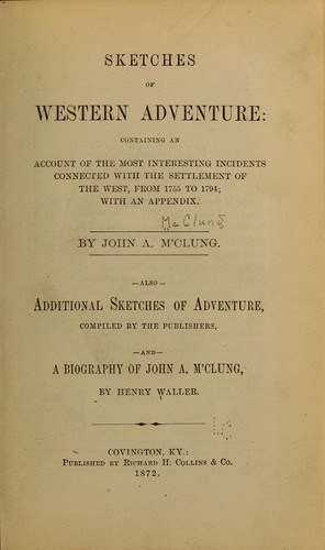 Cover of Sketches of western adventure
