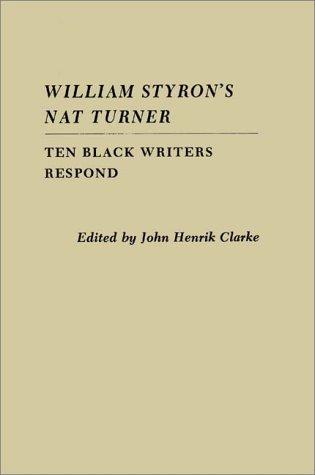 Cover of William Styron's Nat Turner