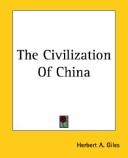 Cover of The Civilization of China