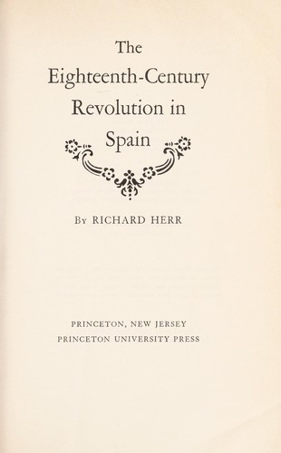 Cover of The eighteenth-century revolution in Spain