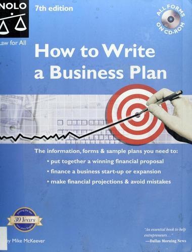 Cover of How to write a business plan