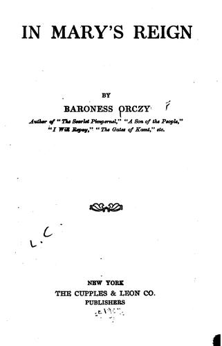 Cover of In Mary's reign
