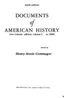 Cover of Documents of American history
