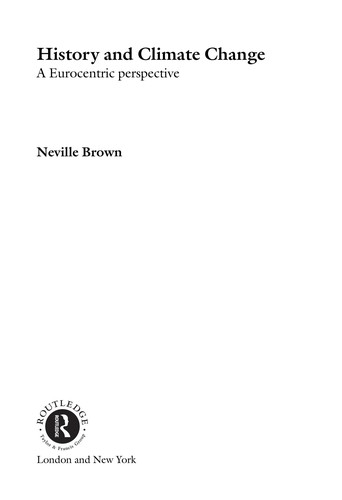 Cover of History and climate change