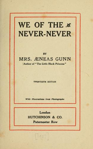 Cover of We of the Never-Never