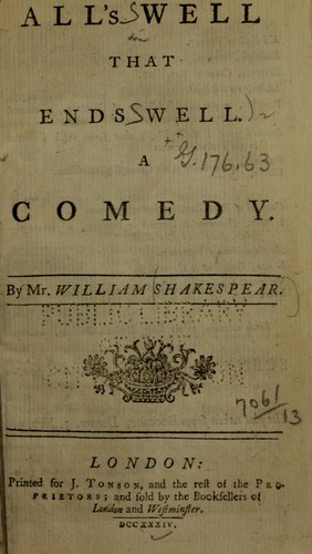 Cover of All's Well That Ends Well