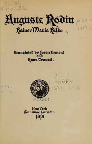 Cover of Auguste Rodin