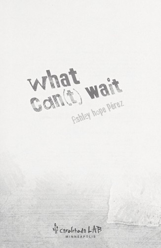 Cover of What can't wait