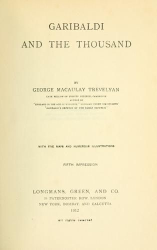 Cover of Garibaldi and the thousand