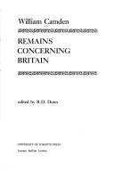 Cover of Remaines concerning Britain