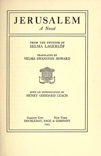 Cover of Jerusalem