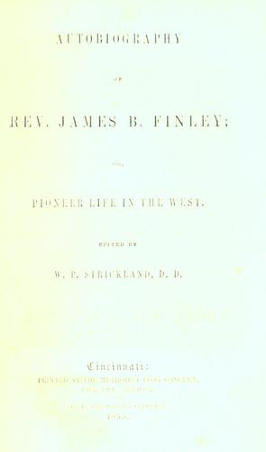 Cover of Autobiography of Rev. James B. Finley