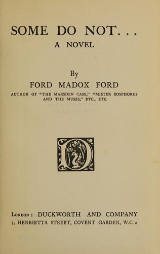 Cover of Some Do Not ..