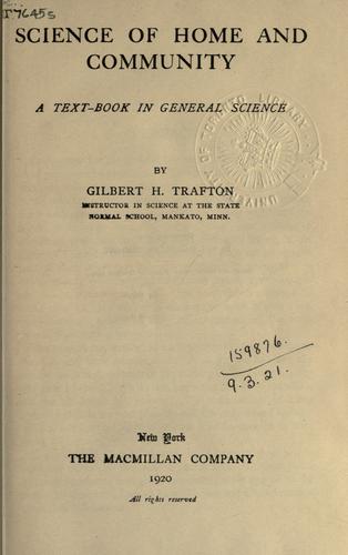 Cover of Science of home and community