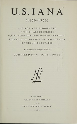Cover of U.S.iana, 1650-1950
