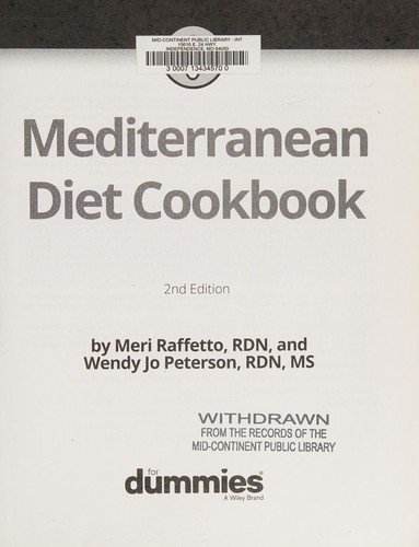 Cover of Mediterranean diet cookbook for dummies