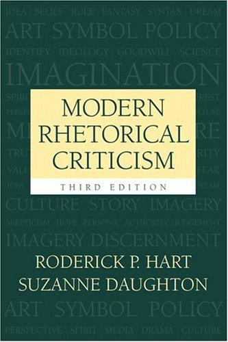 Cover of Modern rhetorical criticism