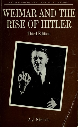 Cover of Weimar and the rise of Hitler