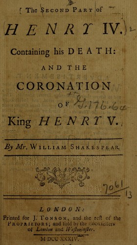 Cover of Henry IV, Part 2