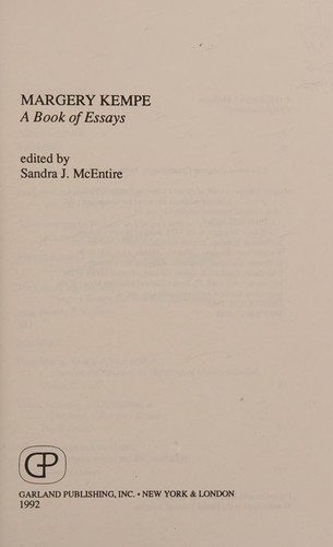 Cover of Margery Kempe