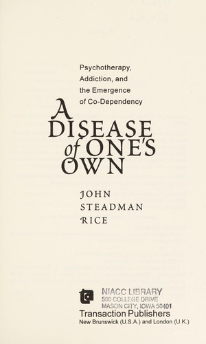 Cover of A disease of one's own