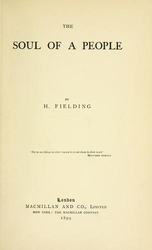Cover of The soul of a people