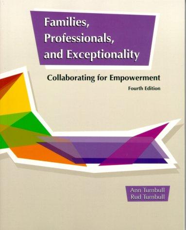 Cover of Families, professionals, and exceptionality