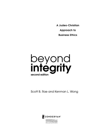 Cover of Beyond integrity