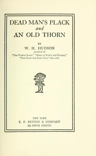 Cover of Dead Man's Plack and An old thorn