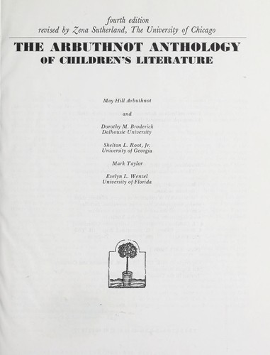 Cover of The Arbuthnot anthology of children's literature