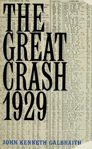 Cover of The great crash, 1929