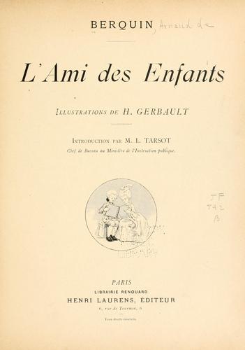 Cover of Ami des enfans