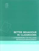 Cover of Better behaviour in classrooms