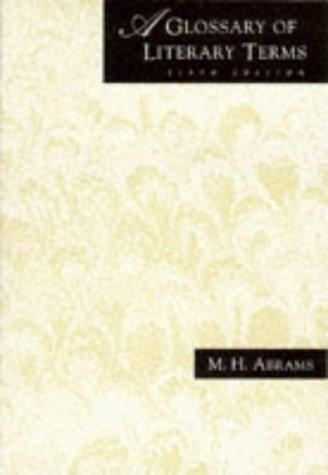 Cover of A glossary of literary terms