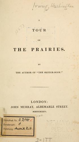 Cover of A tour on the prairies