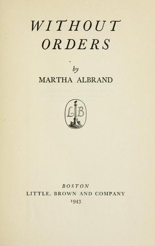 Cover of Without orders