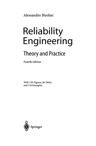 Cover of Reliability Engineering