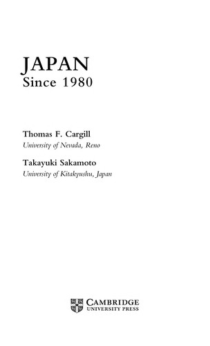 Cover of Japan since 1980