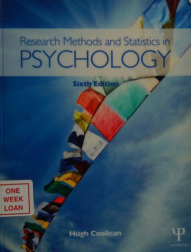 Cover of Research methods and statistics in psychology